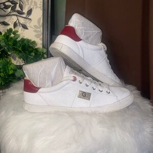 G by Guess Women's White and Red Sneakers
